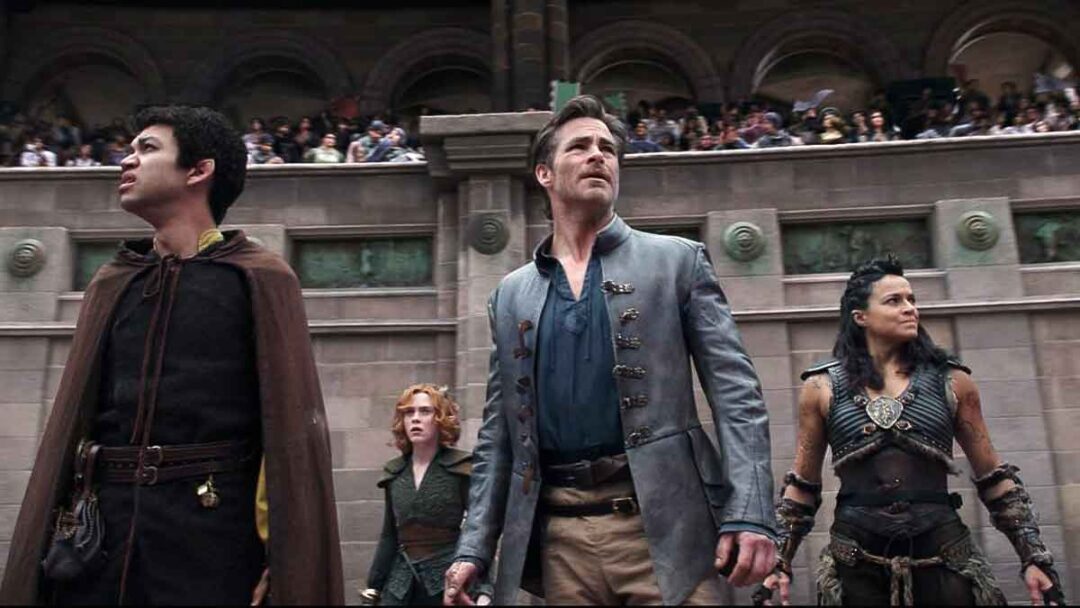 gambar adegan film aksi komedi berjudul dungeons and dragons honor among thieves