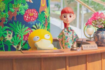 gambar psyduck dan haru di serial pokemon concierge netflix