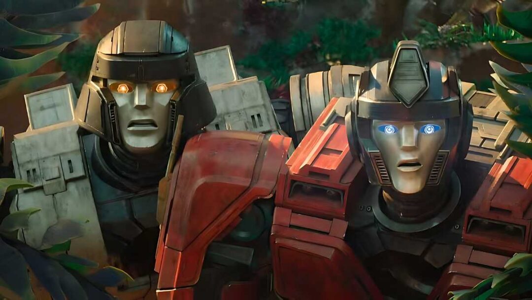 gambar adegan dari salah satu film kartun terbaru tahun 2024 berjudul transformers one