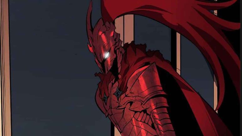 gambar blod red commander igris di komik solo leveling