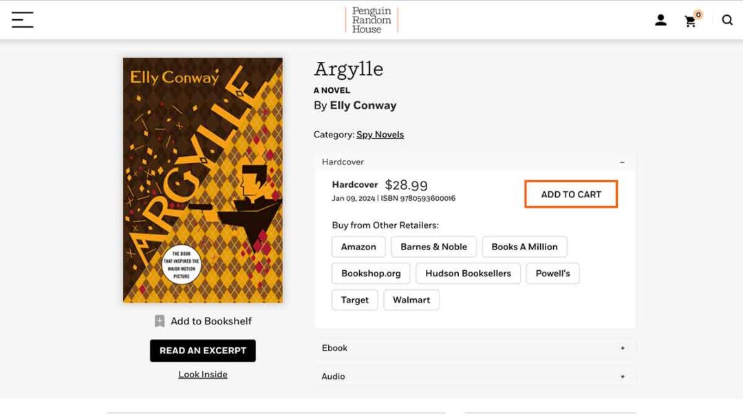 gambar buku argylle di penguin random house