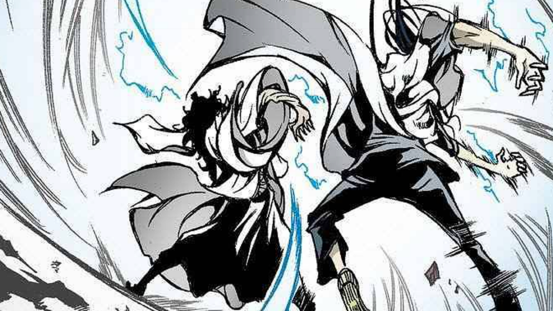 gambar moyong dong cheon vs dan sayu di manhwa Memoir of the War King