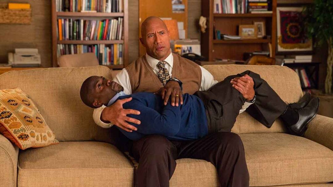 gambar kevin hart dan dwayne johnson di film central intelligence