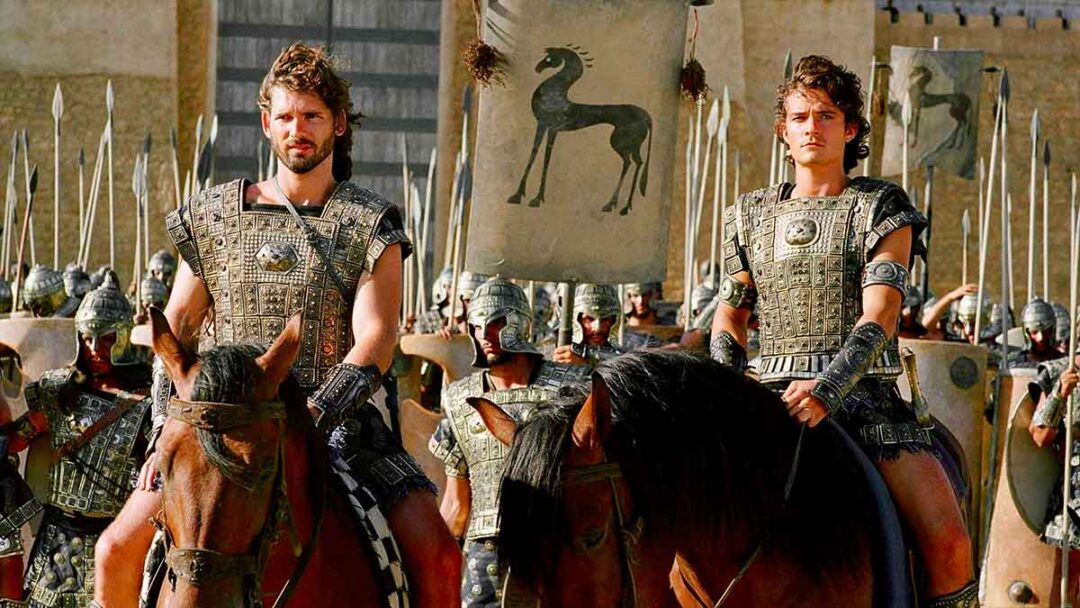 gambar eric bana dan orlando bloom di film troy