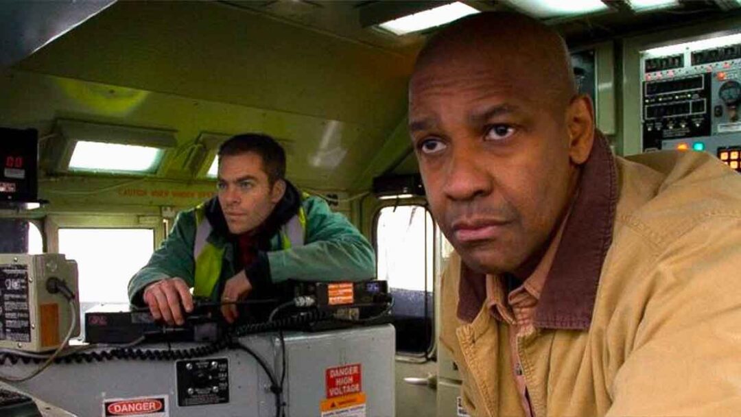 foto chris pine dan denzel washington di film unstoppable