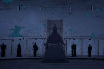 gambar kuil cartenon dalam double dungeon di solo leveling