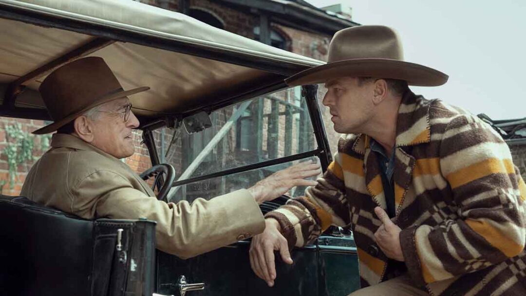 foto robert de niro dan leonardo dicaprio di film killers of the flower moon