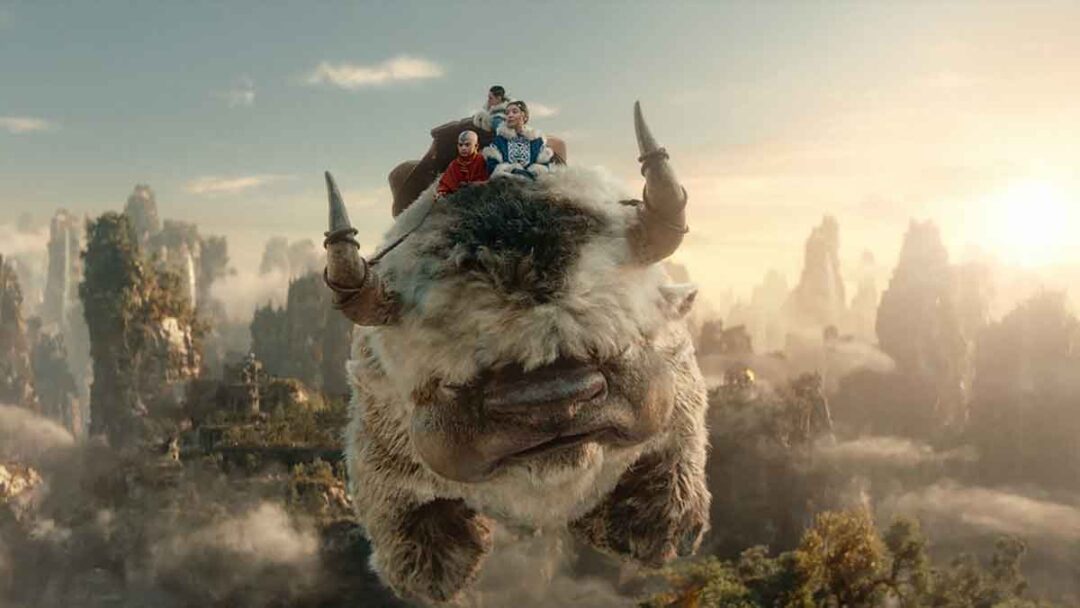 aang, katara, sokka di versi live action avatar the last airbender