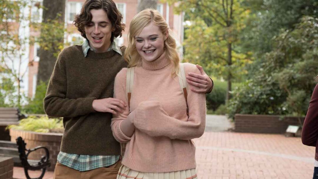 timothee chalamet di film A Rainy Day in New York (2019)