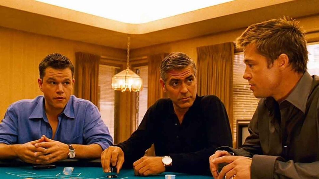 gambar para pemeran film perampokan terbaik yaitu ocean's eleven dari tahun 2001