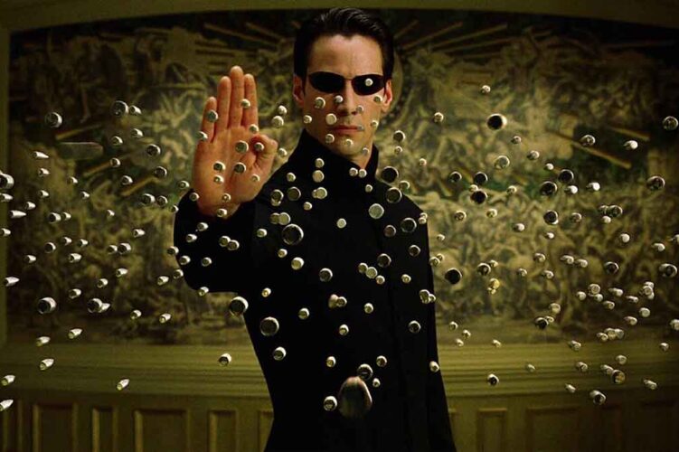 gambar keanu reeves sebagai neo di film the matrix