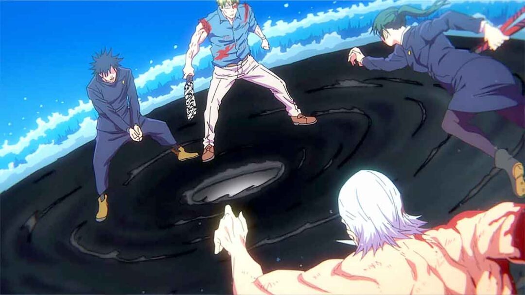 megumi menyelamatkan nanami, naobito, dan maki