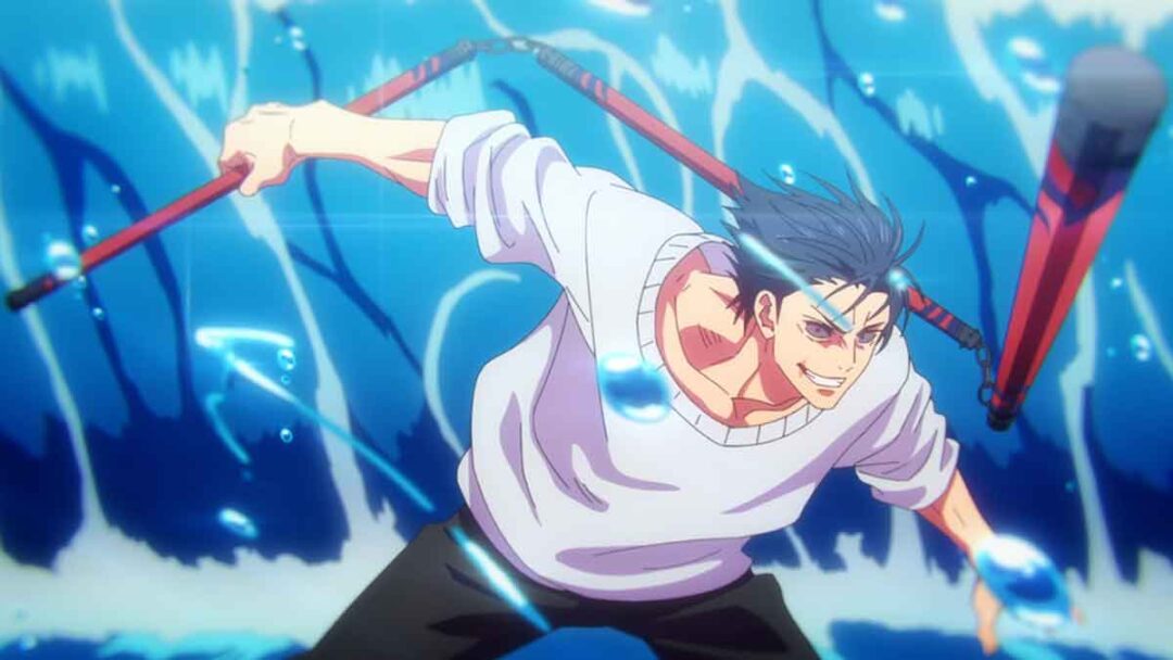 toji fushiguro memakai senjata playful cloud