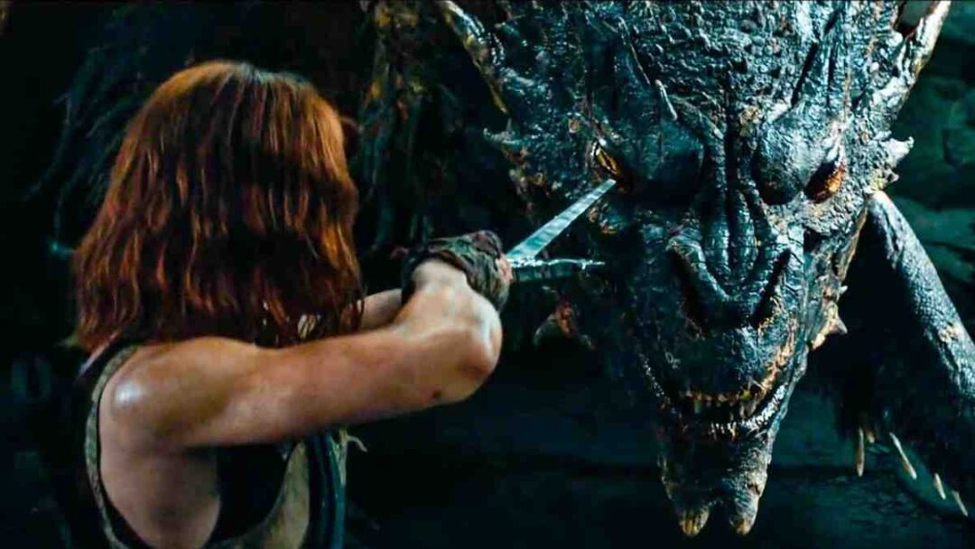 elodie vs dragon di film damsel