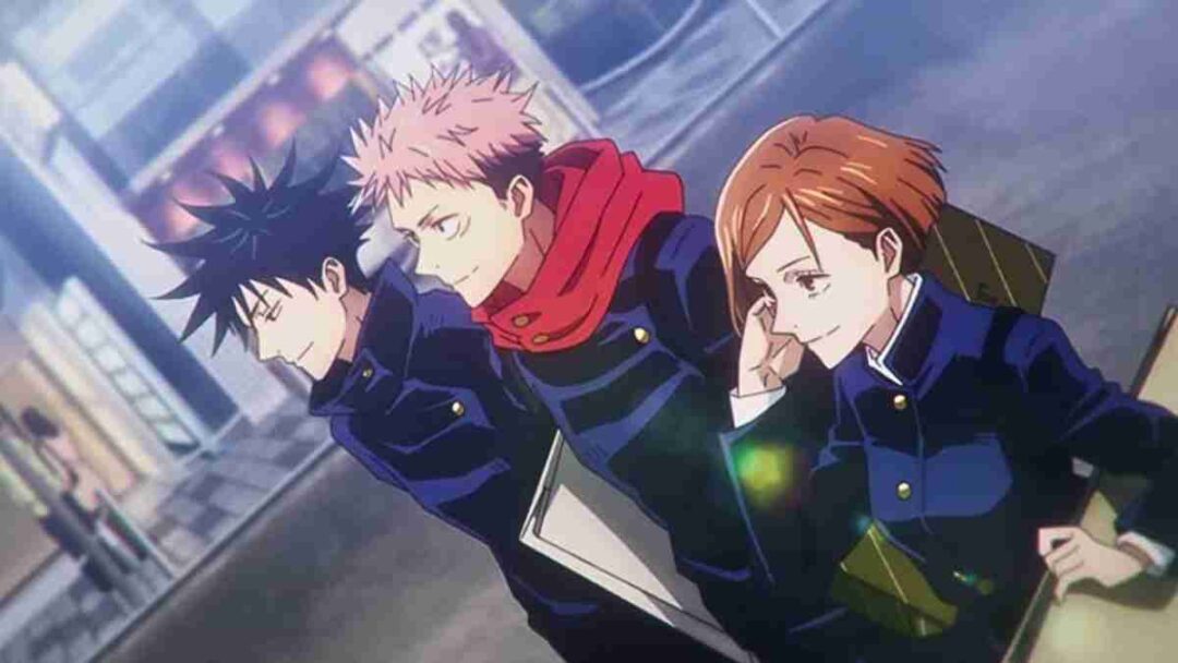 megumi, yuji, dan nobara di jujutsu kaiseen