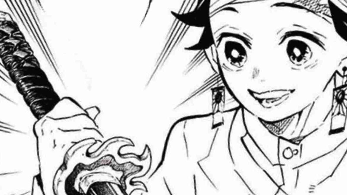tsuba pedang nichirin kyojuro dipakai di pedang tanjiro