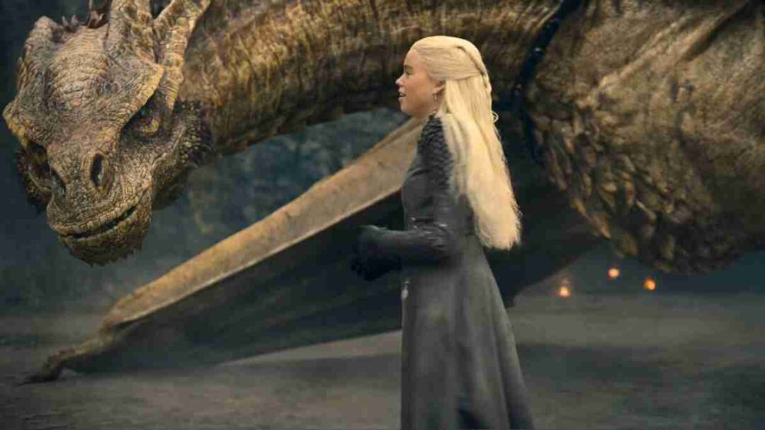 rhaenyra dan syrax di serial house of the dragon