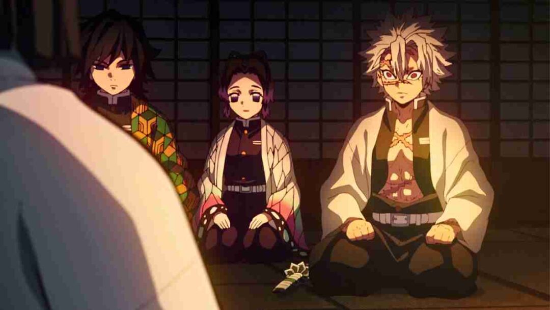 Sanemi Shinazugawa di pertemuan hashira