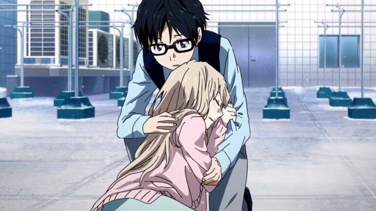 adegan salah satu serial anime tersedih yang berjudul Your Lie in April