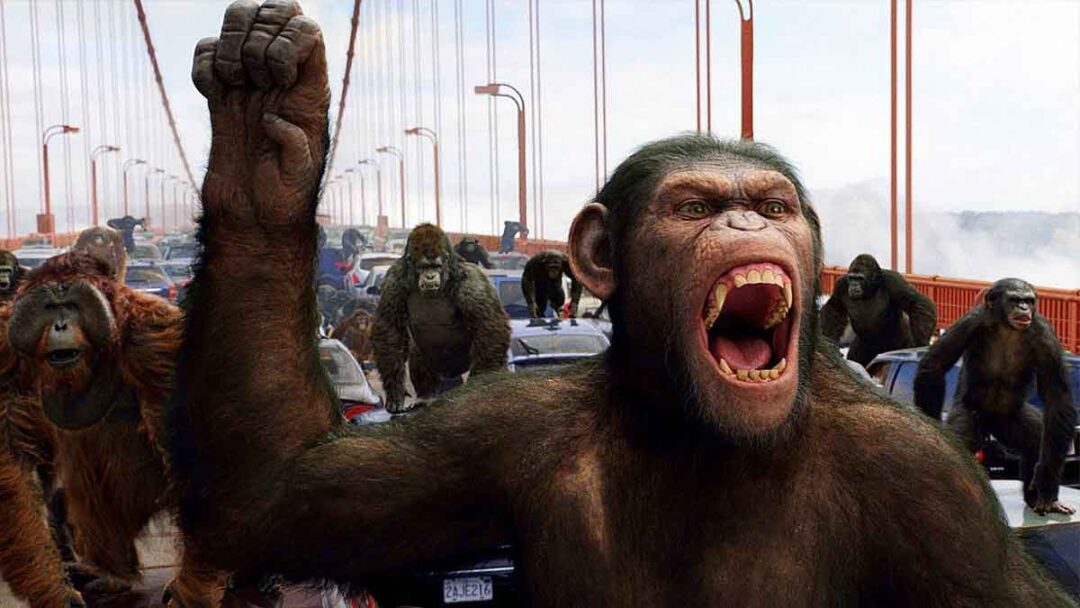 adegan film Rise of the Planet of the Apes (2011)