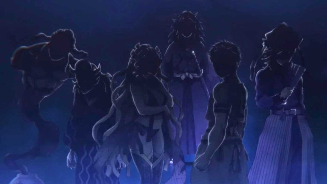 gambar 6 karakter iblis bulan atas dari kimetsu no yaiba