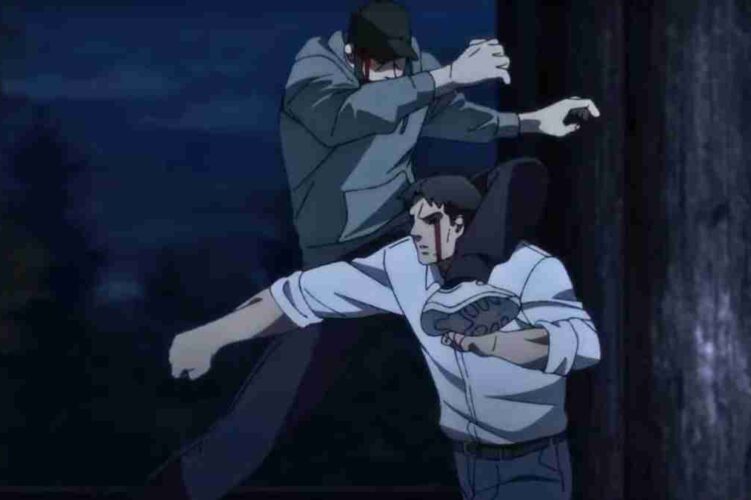gambar karakter juzo fujimaki melawan tamon dari seri anime garouden