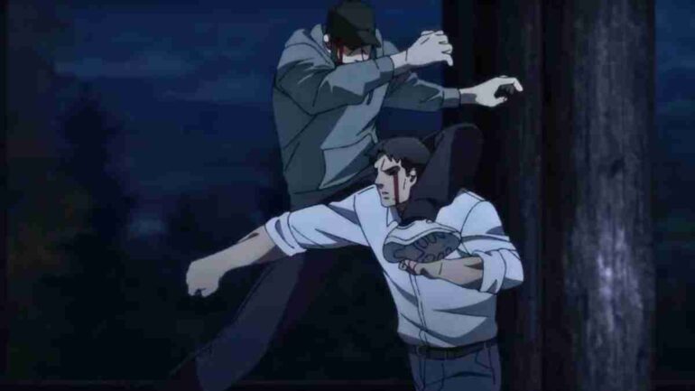 gambar karakter juzo fujimaki melawan tamon dari seri anime garouden