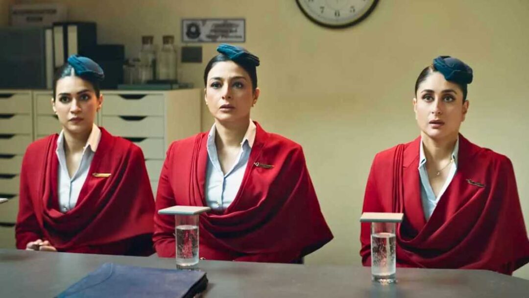 gambar kriti sanon, tabu, kareena kapoor di film crew