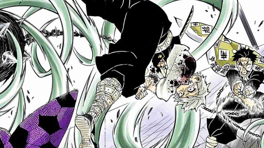 Sanemi Shinazugawa memakai pernapasan angin