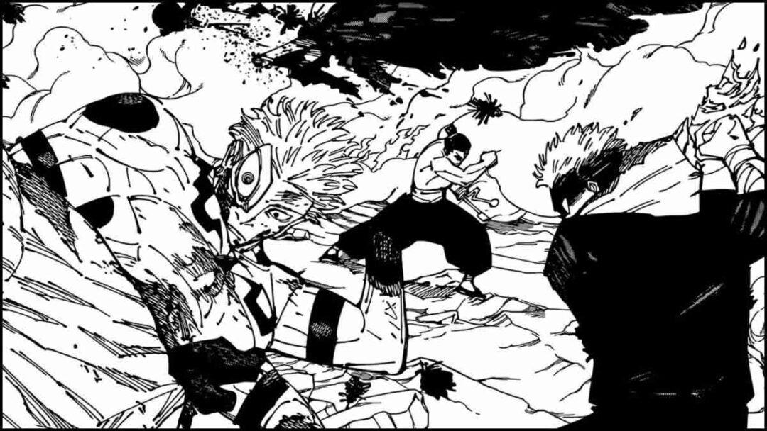 gambar sukuna melawan yuji dan todo di manga jujutsu kaisen chapter 260