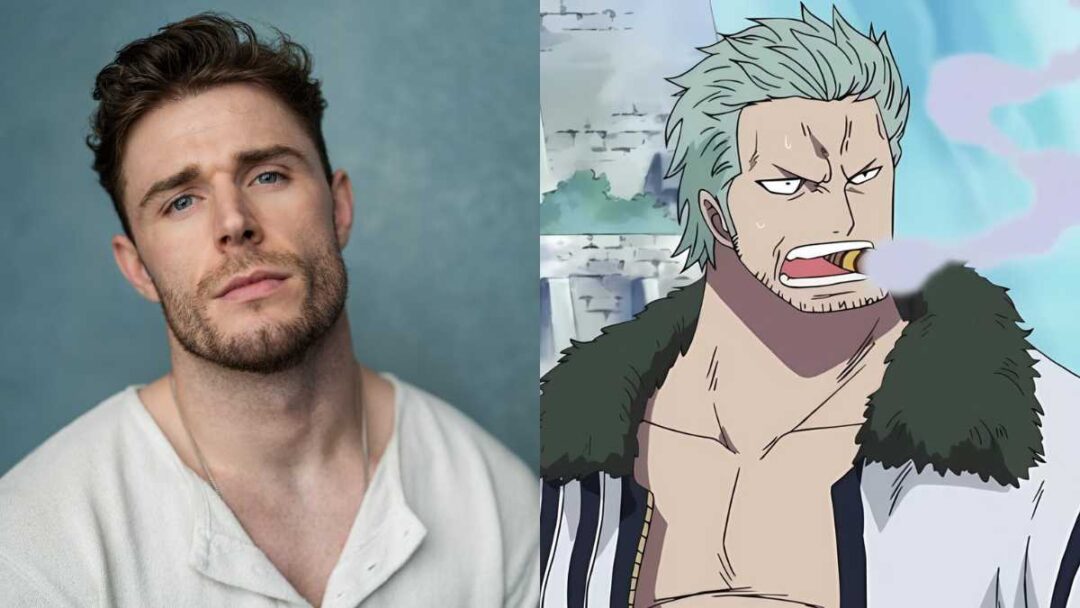 gambar Callum Kerr, salah satu pemeran one piece live action season 2, dan Smoker karakter yang diperankannya