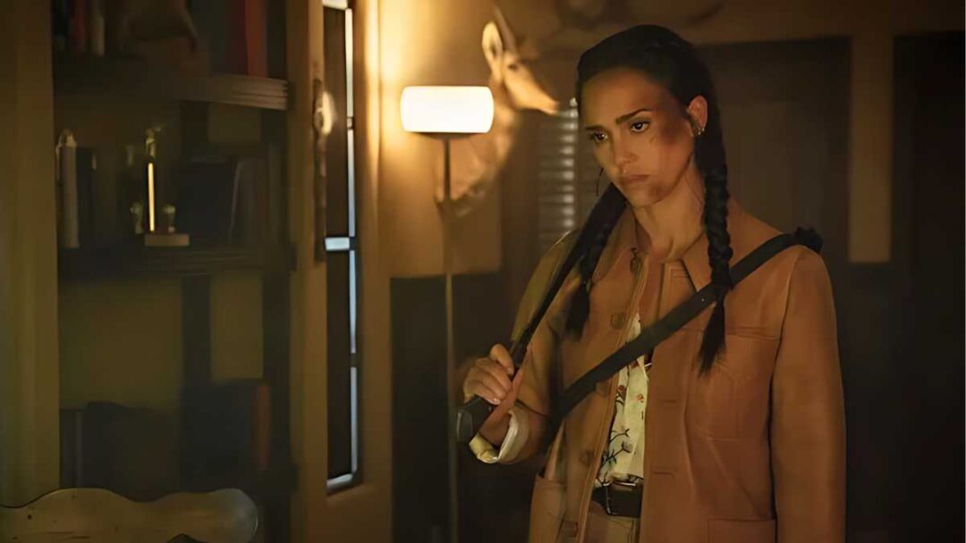 gambar Jessica Alba sebagai Parker di film Trigger Warning di Netflix