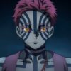 gambar karakter akaza, iblis bulan atas 3, dari anime demon slayer
