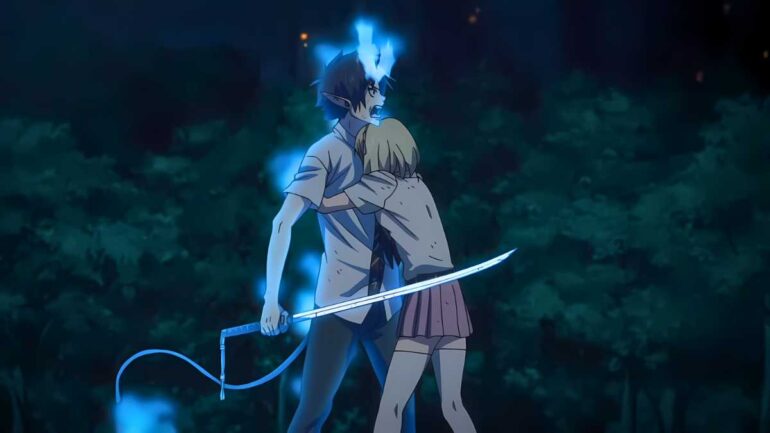 gambar adegan dari anime blue exorcist