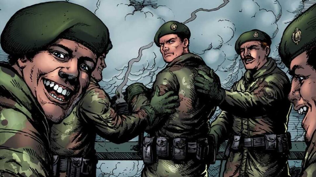 gambar karakter billy butcher sebagai tentara marinir dari komik the boys