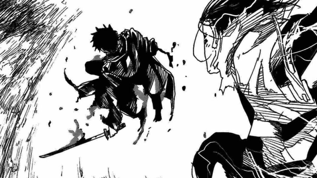 gambar chihiro rokuhira vs genichi sojo di manga kagurabachi