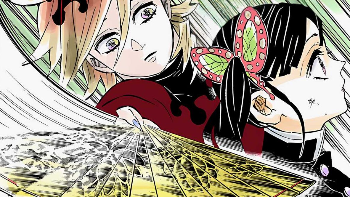 gambar doma menyerang kanao dari manga demon slayer kimetsu no yaiba