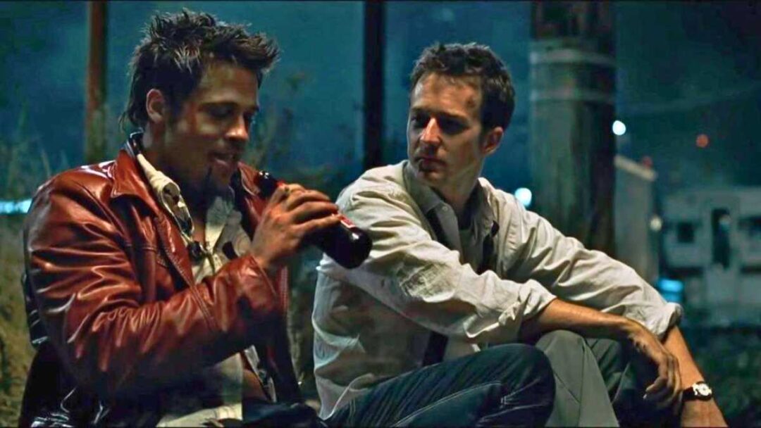 gambar bradd pitt dan edwards norton di film fight club
