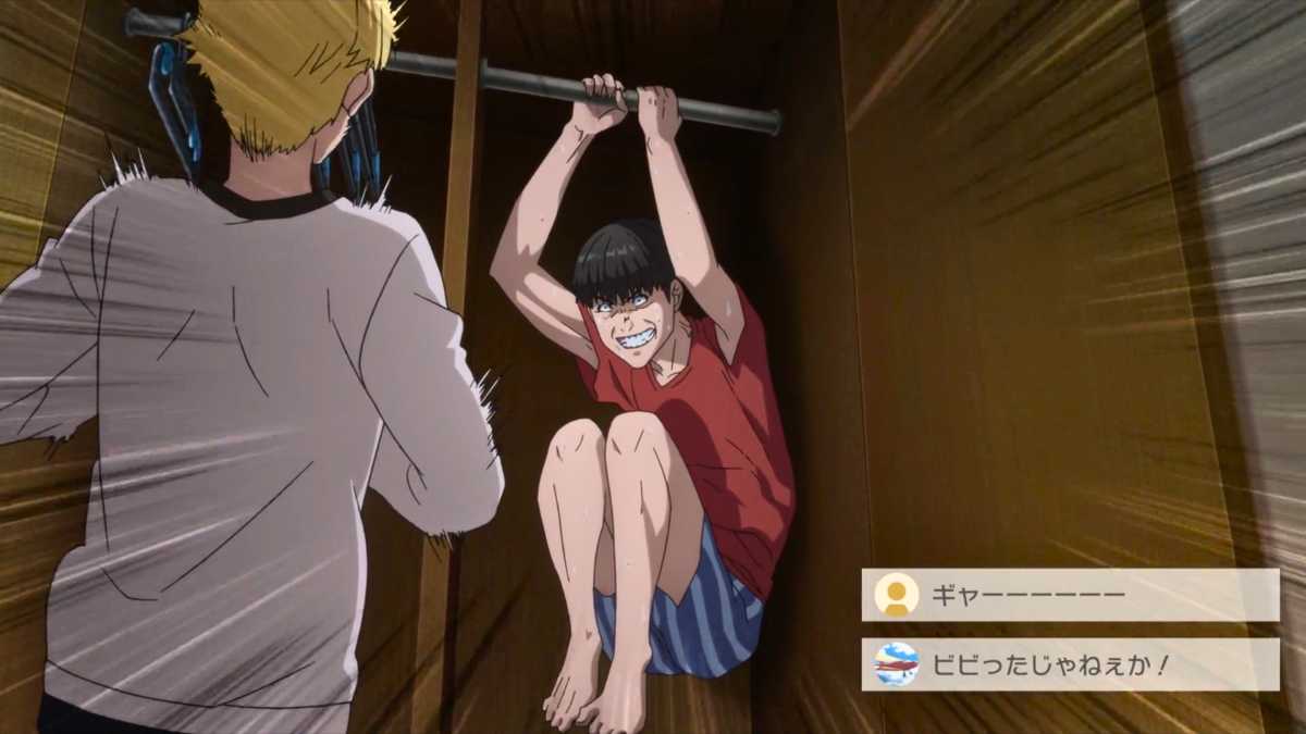 gambar adegan hobin berlatih di lemari di anime viral hit