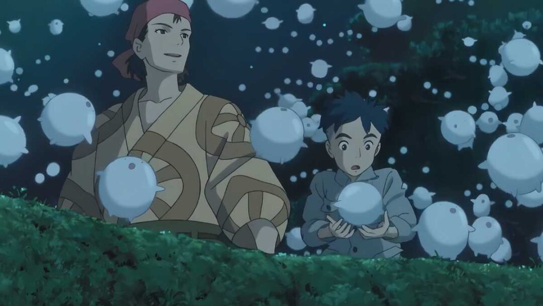 gambar kiriko, mahito, dan warawara di film the boy and the heron