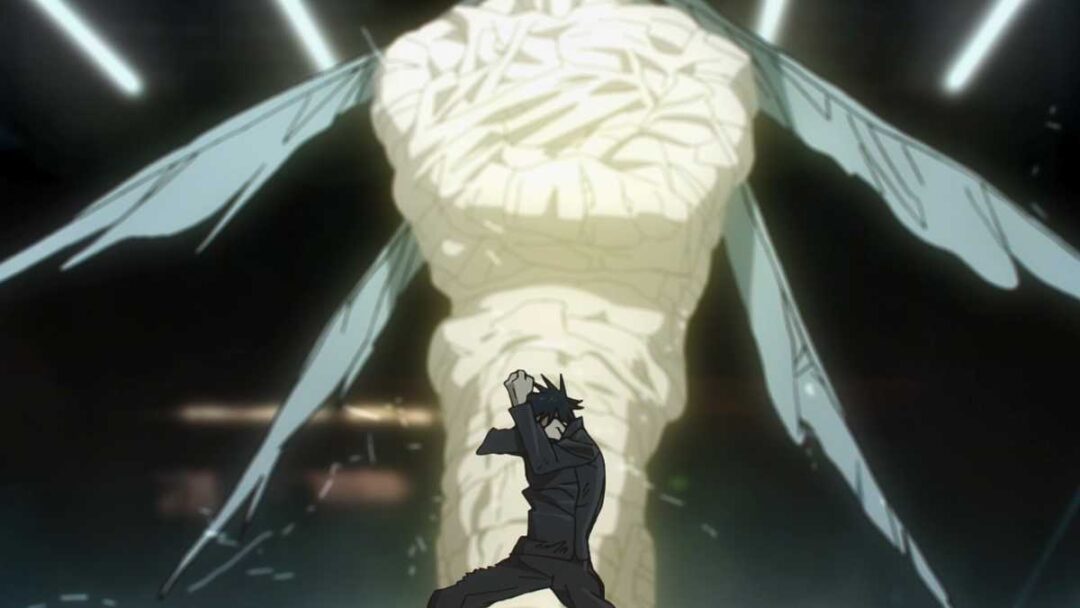 gambar megumi membangkitkan mahoraga di anime jujutsu kaisen