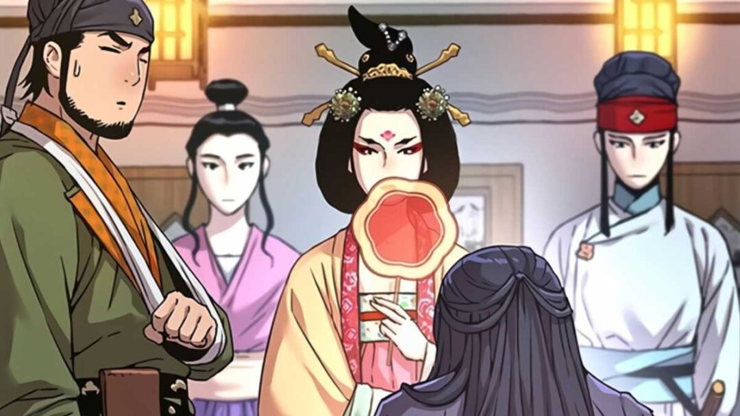 gambar karakter mok gyeongwoon bertemu nyonya seok di manhwa Myst Might Mayhem