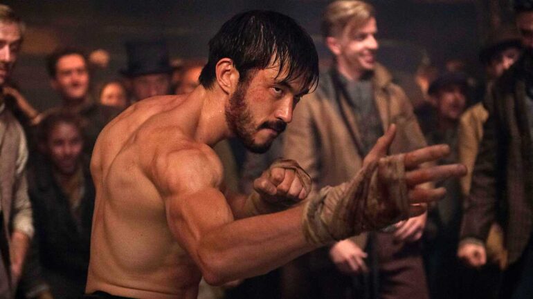gambar andrew koji sebagai ah sahm di serial warrior
