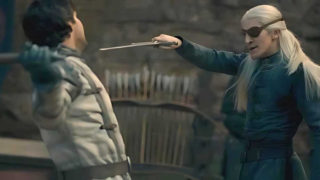 gambar criston cole dan aemond targaryen