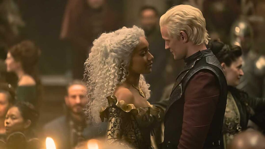 gambar daemon targaryen dan laena velaryon dari serial house of the dragon