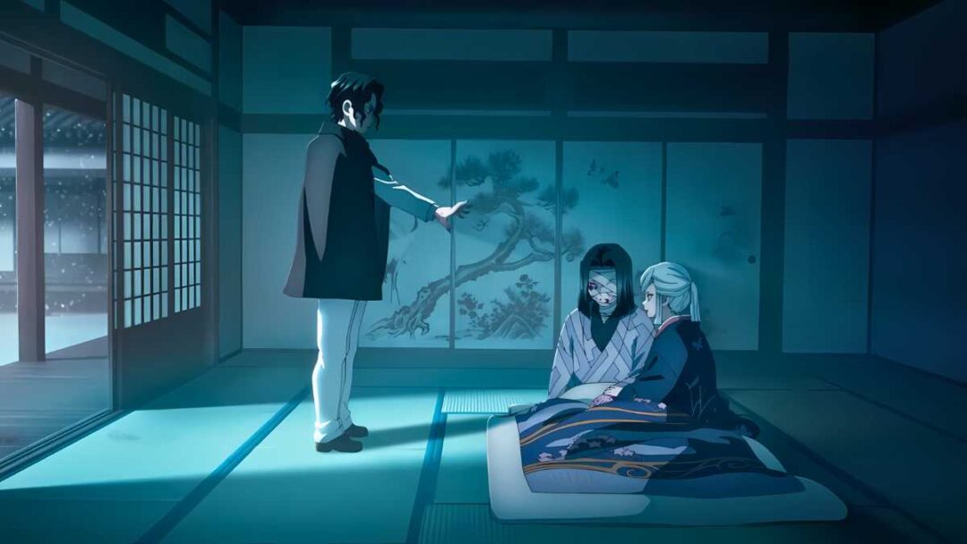 gambar muzan kibutsuji membunuh kagaya ubuyashiki dari anime demon slayer kimetsu no yaiba
