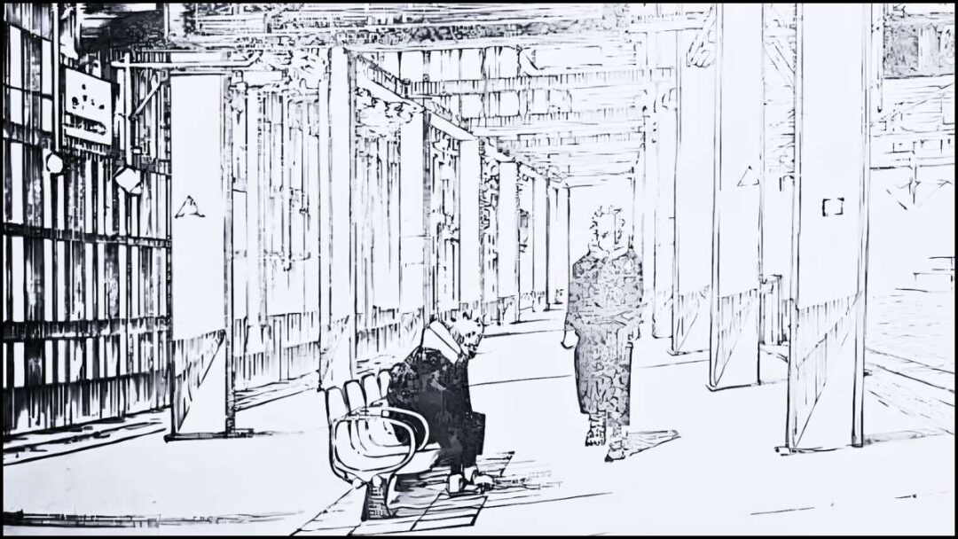 gambar ryoiki tenkai yuji itadori yang berbentuk stasiun
